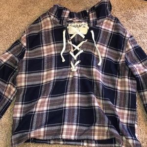 flannel hoodie